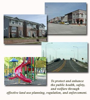 Buildings, Road, and Playground